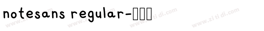 notesans regular字体转换